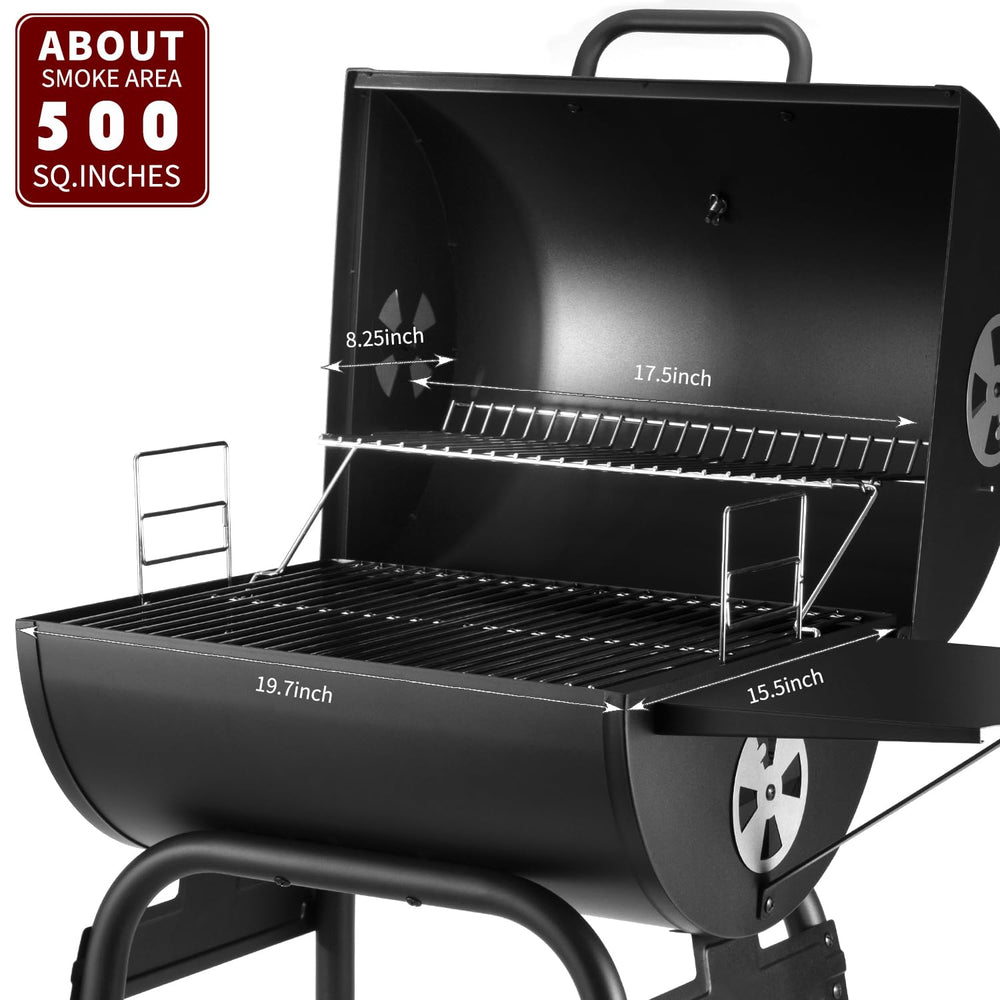 DNKMOR grill side table and wheels providing easy prep space and mobility benefit