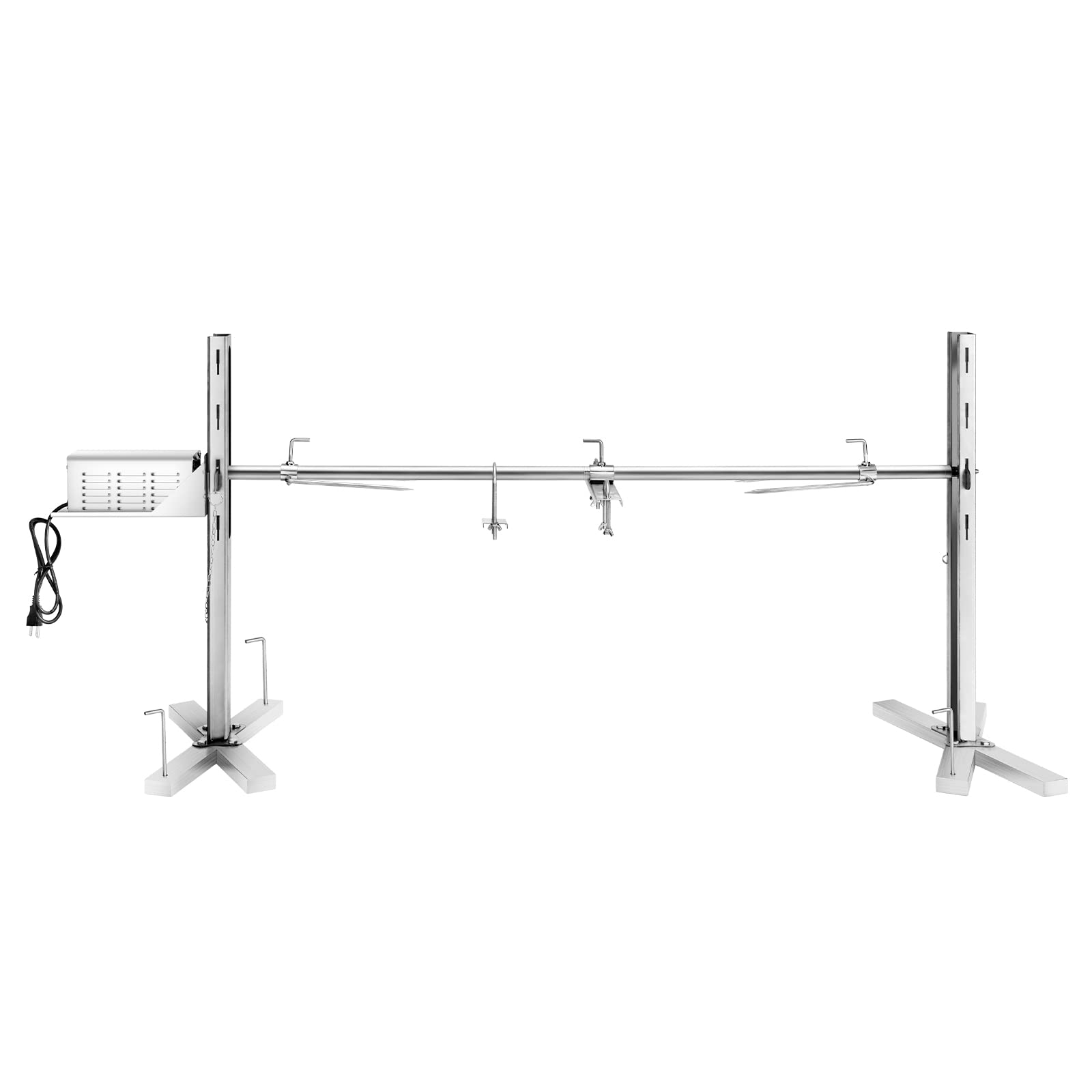 DNKMOR front view showing full 52-inch spit and tripod for large roasts