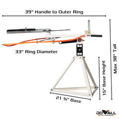 Do All Outdoors close-up of throwing arm detail for precise target control benefit