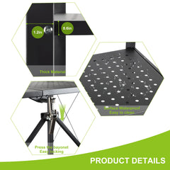 DOBEGARDEN caster wheel and lock detail for easy mobility and secure positioning benefit