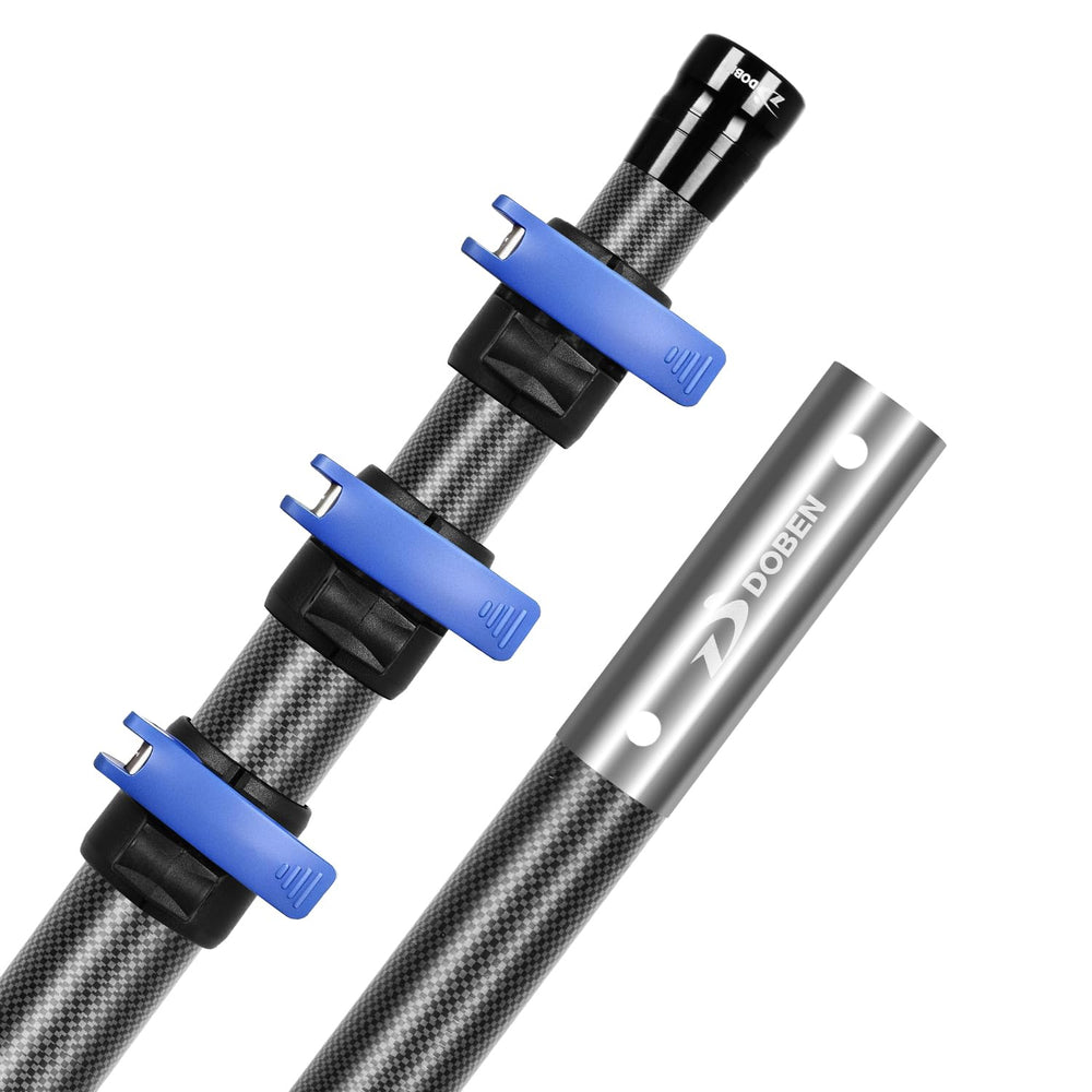 DOBEN pool pole front view showing full length and lightweight benefit