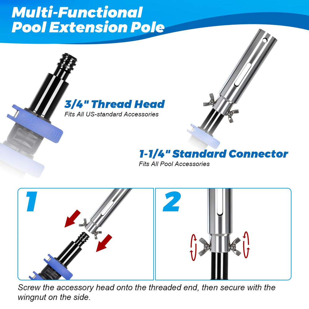 DOBEN collapsed pole stored compactly in a garage saving space and simplifying storage