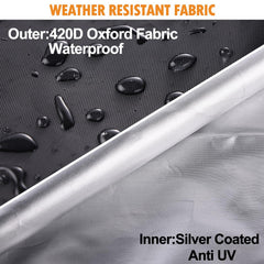 DOCEPERT cover in use on patio umbrella, keeps canopy dry and clean