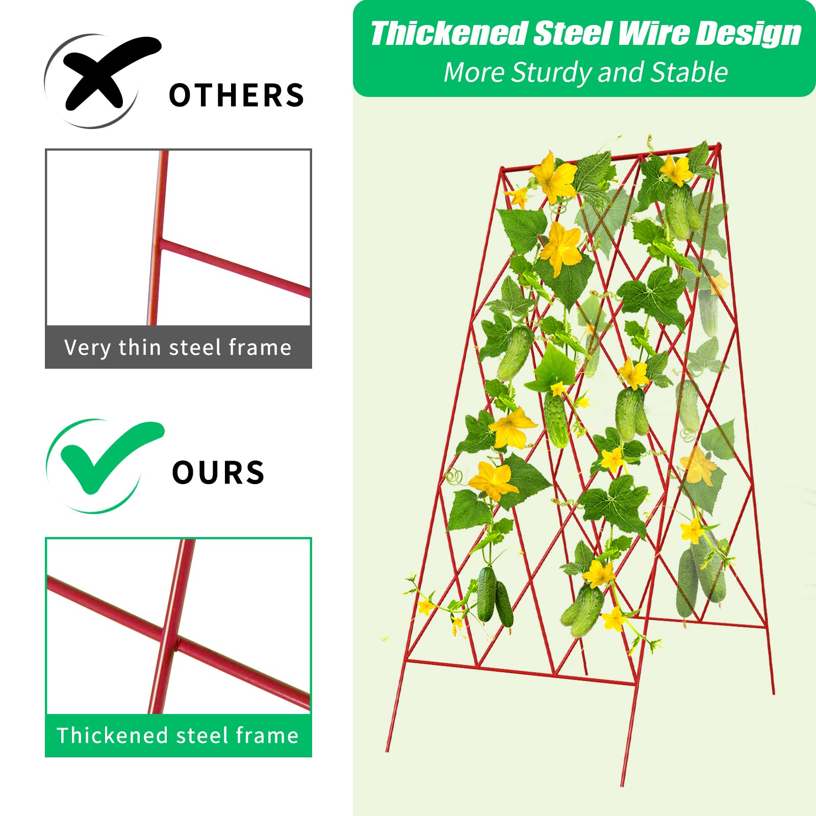 DoCred folded trellis stacked flat for storage to save space in shed or garage