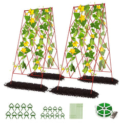 DoCred front view of two trellis panels showing compact two-pack and benefit of space-saving support
