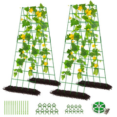 DoCred front view of A-frame trellis showing structure and space-saving benefit