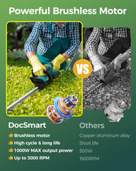 DocSmart 180-degree adjustable head angled for reaching narrow corners easily