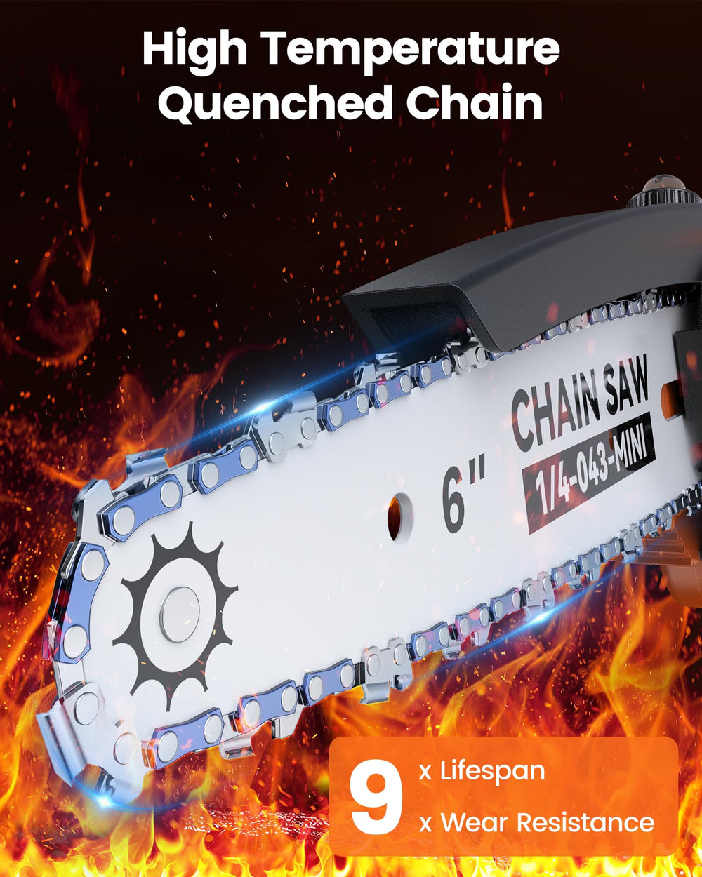 DocSmart auto oiler and 30ml tank close-up for effortless chain lubrication