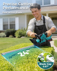 DocSmart close-up of 24-inch dual-action steel blade, durable clean cutting