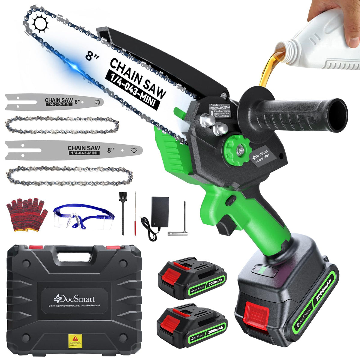 DocSmart front view with 8-inch bar showing compact cutting power