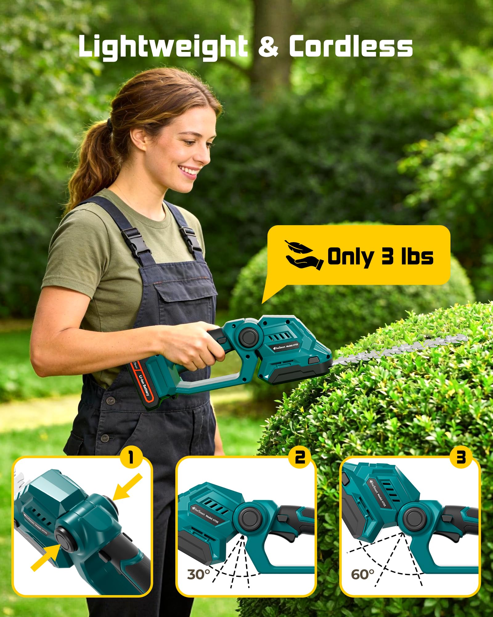 DocSmart trimmer cutting lawn edge delivering neat, professional-looking borders