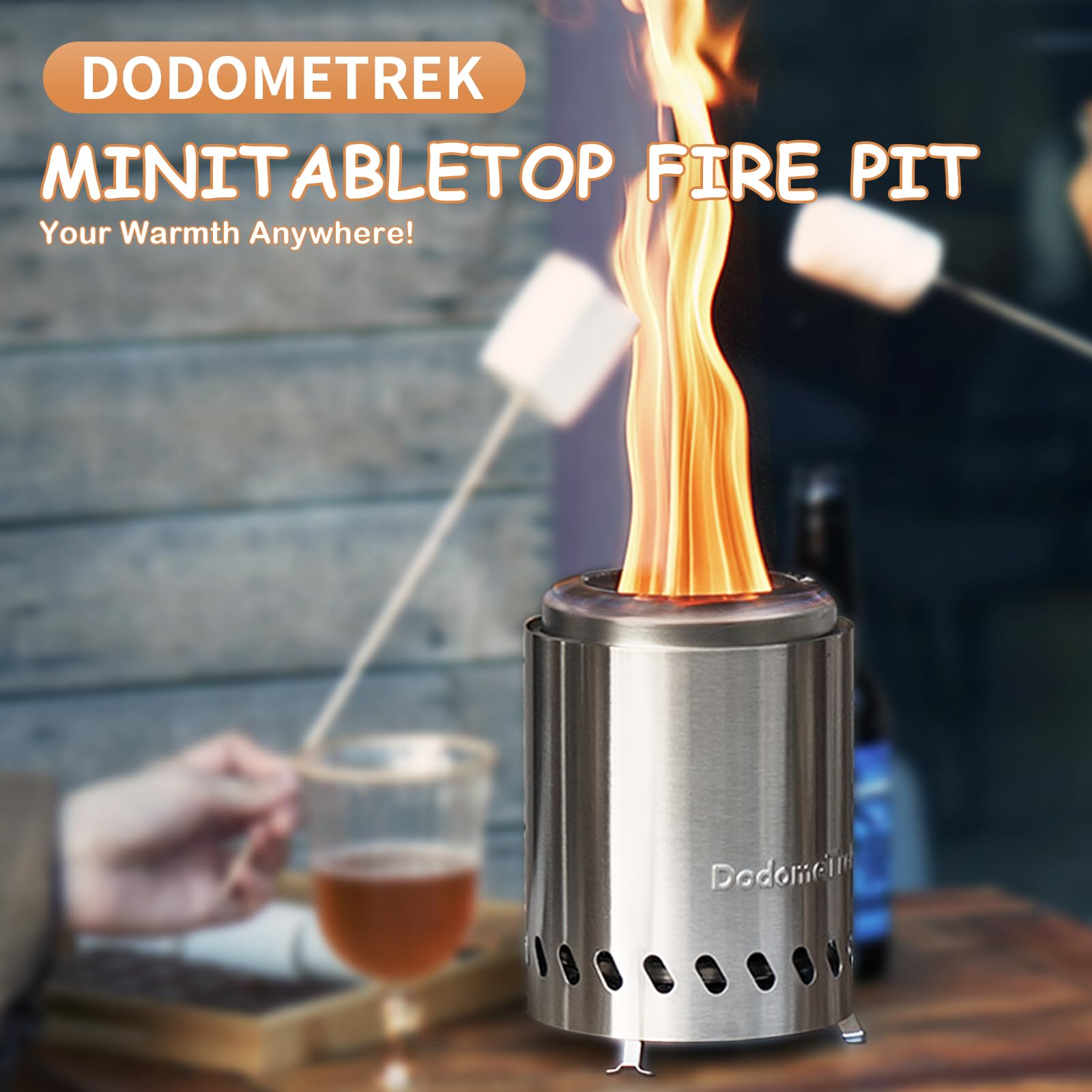 Dodometrek assembled on backyard table to create cozy ambiance