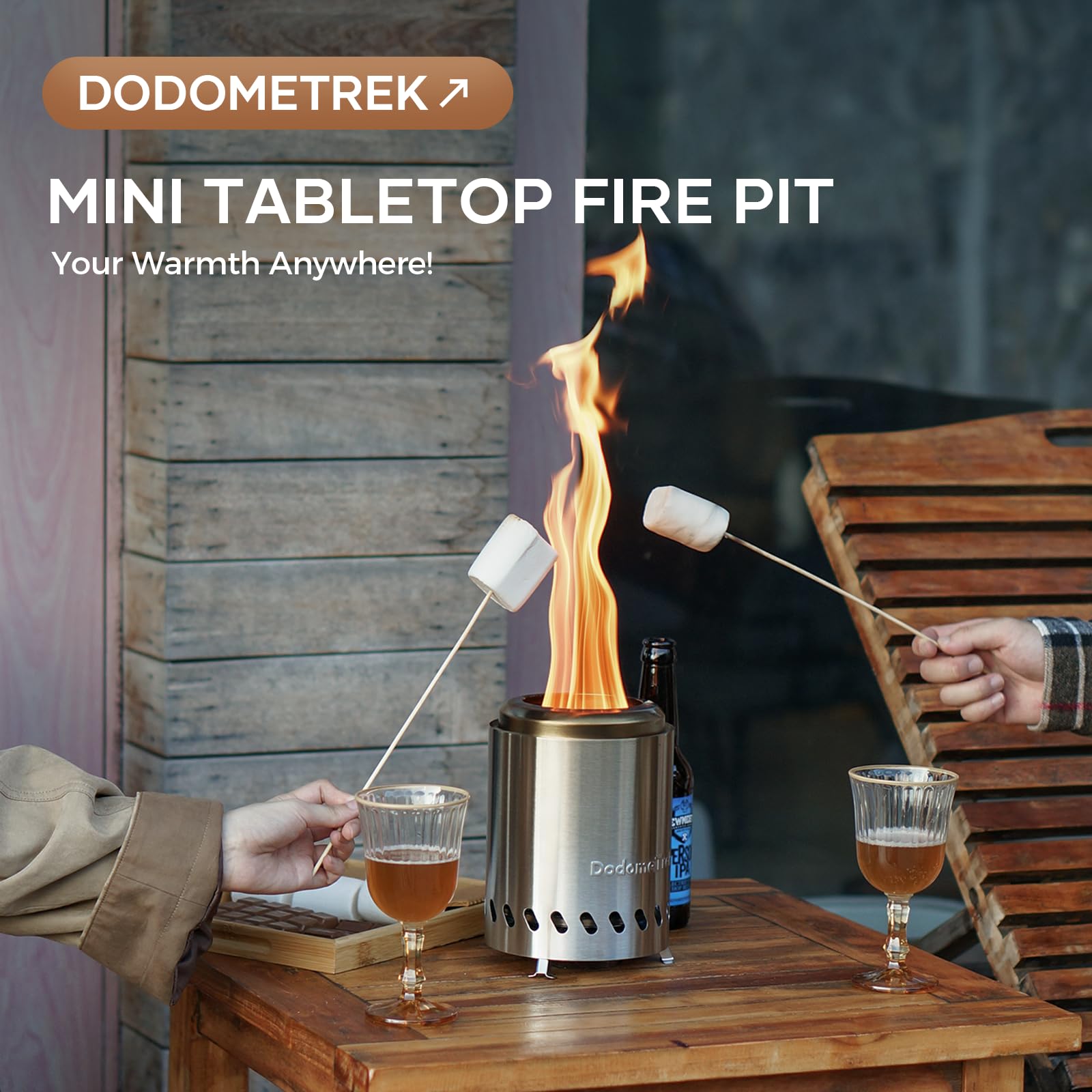 Dodometrek firepit folded into carry bag for easy transport to outings