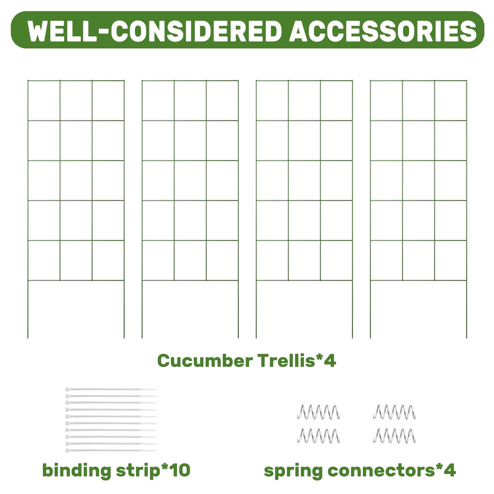 DOEWORKS folded trellis flat for compact storage and easy season-to-season stowing