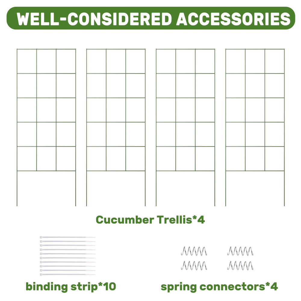DOEWORKS folded trellis flat for compact storage and easy season-to-season stowing