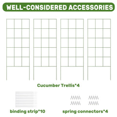 DOEWORKS folded trellis flat for compact storage and easy season-to-season stowing