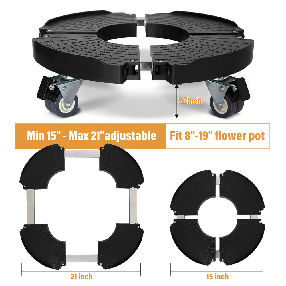 DOFIMATE double caster and lock detail showing stable lock and smooth roll benefit