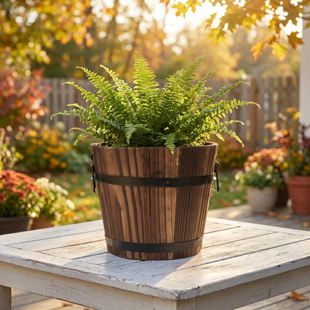 DOITOOL planter next to hand showing scale and compact space-saving benefit