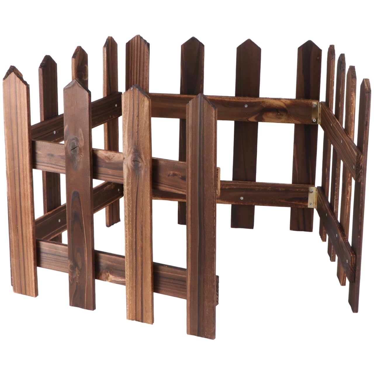 DOITOOL front view of wooden picket fence showing neat finish and curb appeal