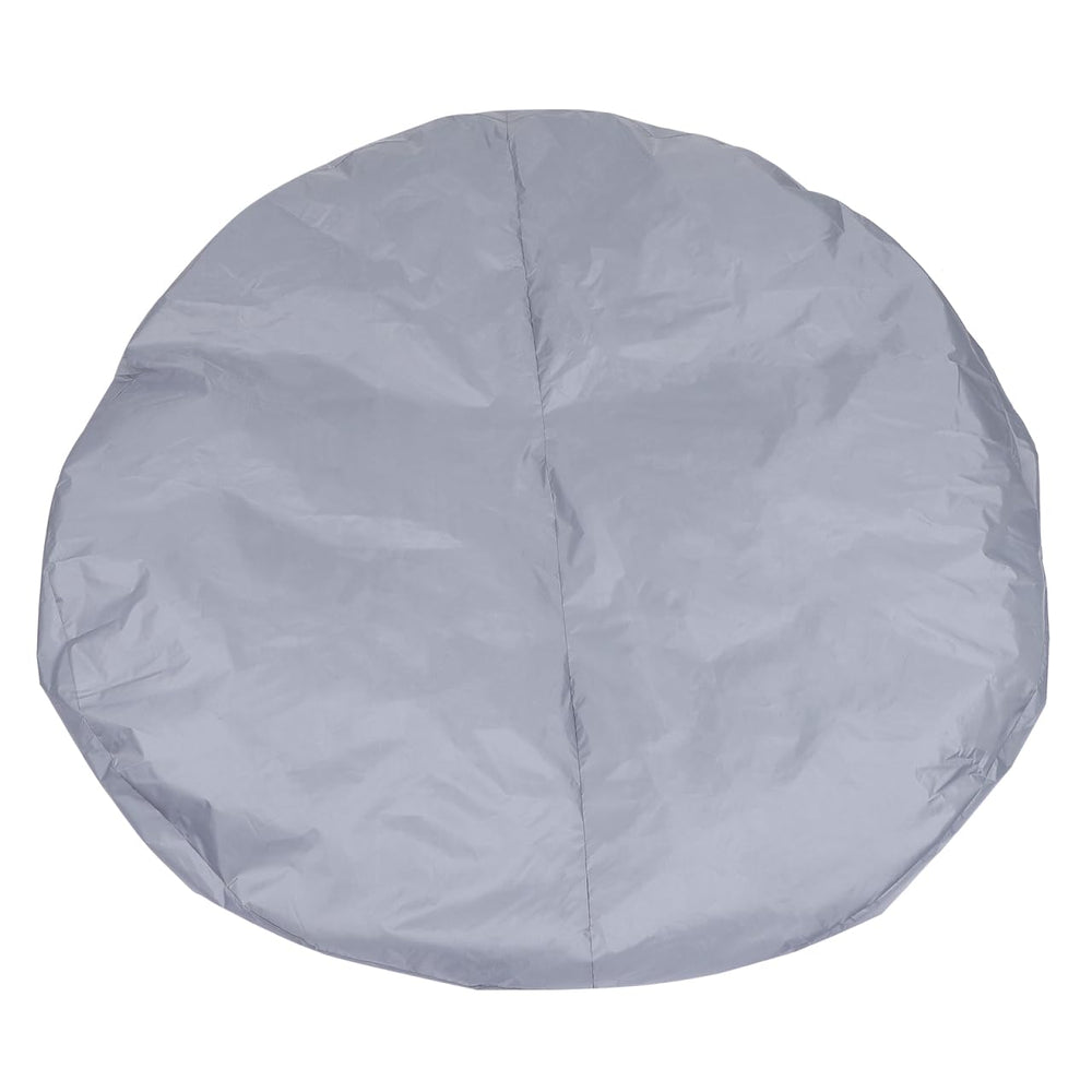 DOITOOL front view of round hot tub cover showing full coverage benefit