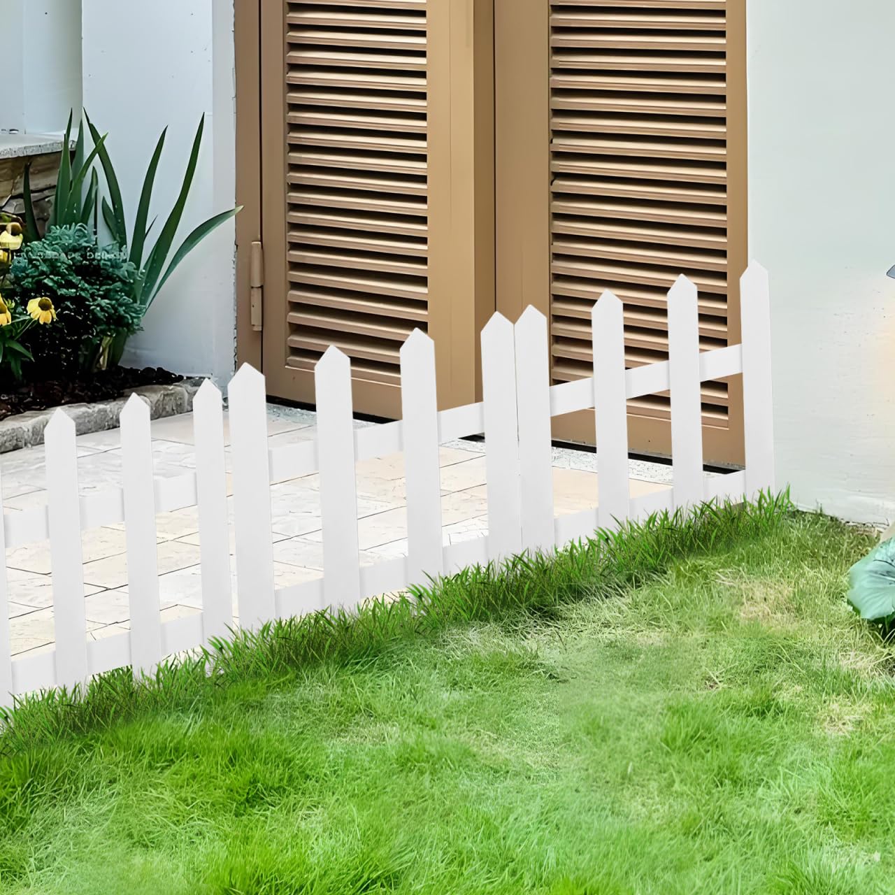 DOITOOL patio decorated with seasonal ornaments creating festive outdoor display