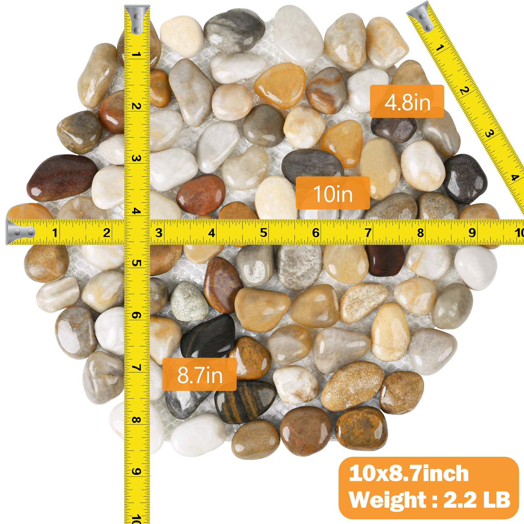 dojobkinb close-up of polished pebble texture highlighting smooth comfortable surface