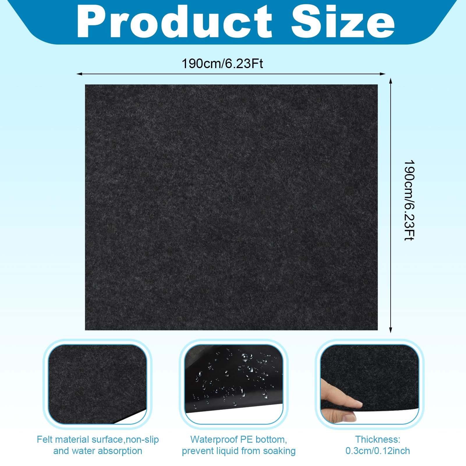 Dojomadf close-up felt surface highlighting cushioning comfort and absorbency