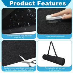 Dojomadf PVC backing detail showing waterproof, non-slip protection