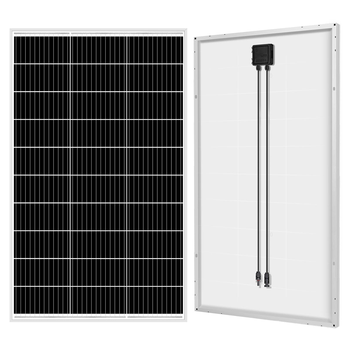 DOKIO 150W front view showing panel face and frame, durable outdoor power