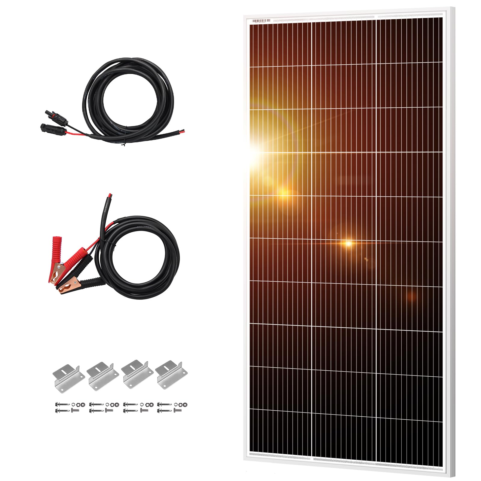 DOKIO 200W panel front view showing full module and frame benefit durability