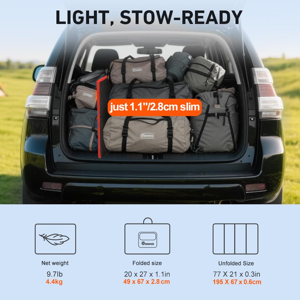 DOKIO open 200W panel full array catching sunlight for efficient charging