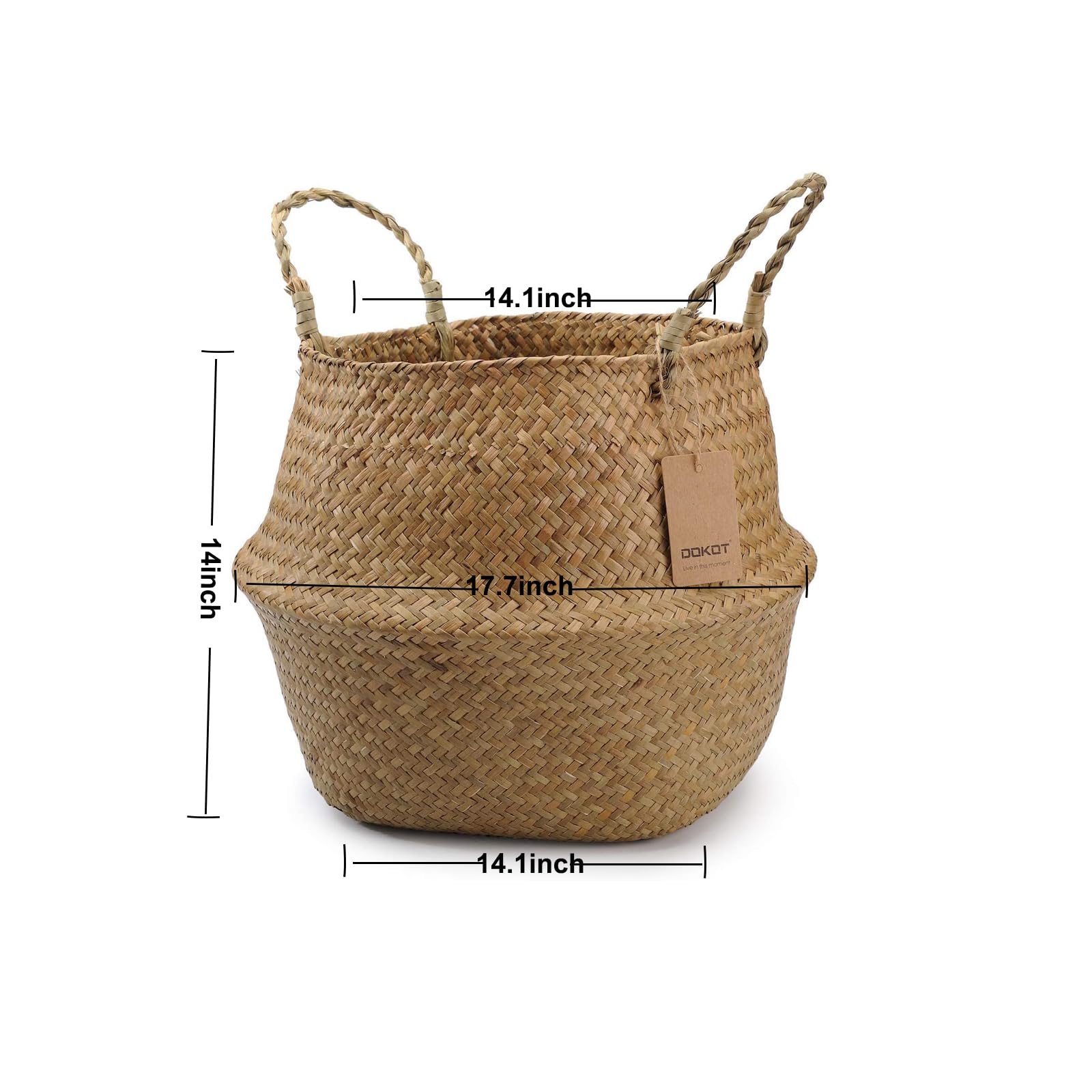 DOKOT basket in living room setting adding warm coastal style