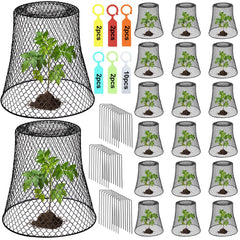 Doksving front packaging showing 20 plant protectors and included pins for easy setup