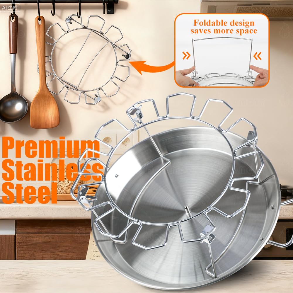 DOLAMOTY chicken leg rack loaded with drumsticks demonstrating uniform vertical cooking