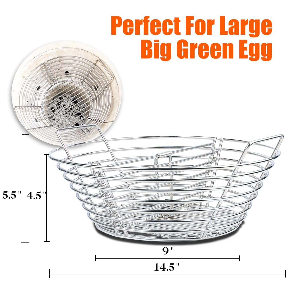 DOLAMOTY ash basket inside Large Big Green Egg for correct size fit