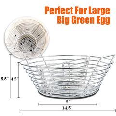 DOLAMOTY ash basket inside Large Big Green Egg for correct size fit