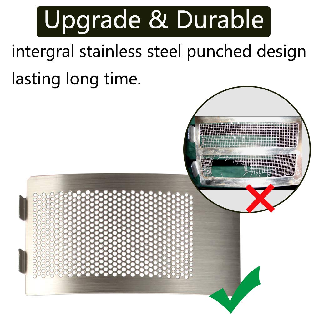 DOLAMOTY punched mesh close-up highlighting clog-resistant airflow benefit
