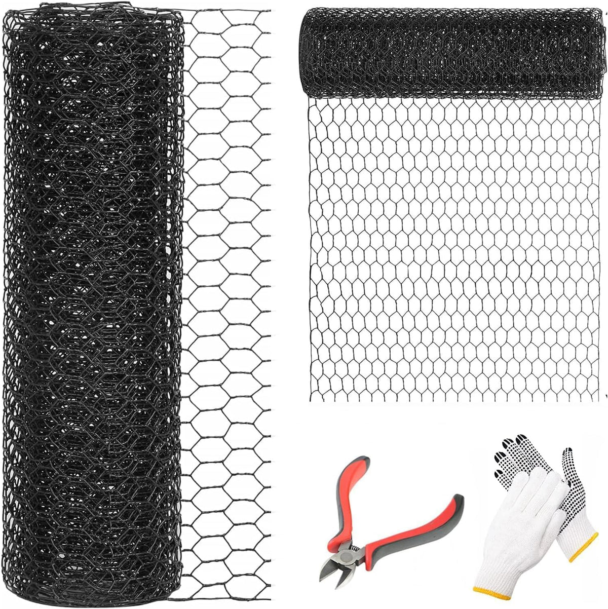 DOLEMODUO front view of rolled mesh showing dimensions and coating benefits