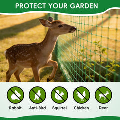 DOLEMODUO net installed around vegetable bed as protective barrier for plants