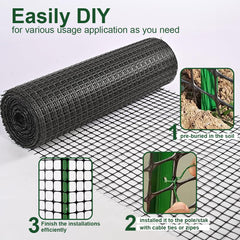 DOLEMODUO installed around raised garden bed protecting seedlings while allowing sunlight