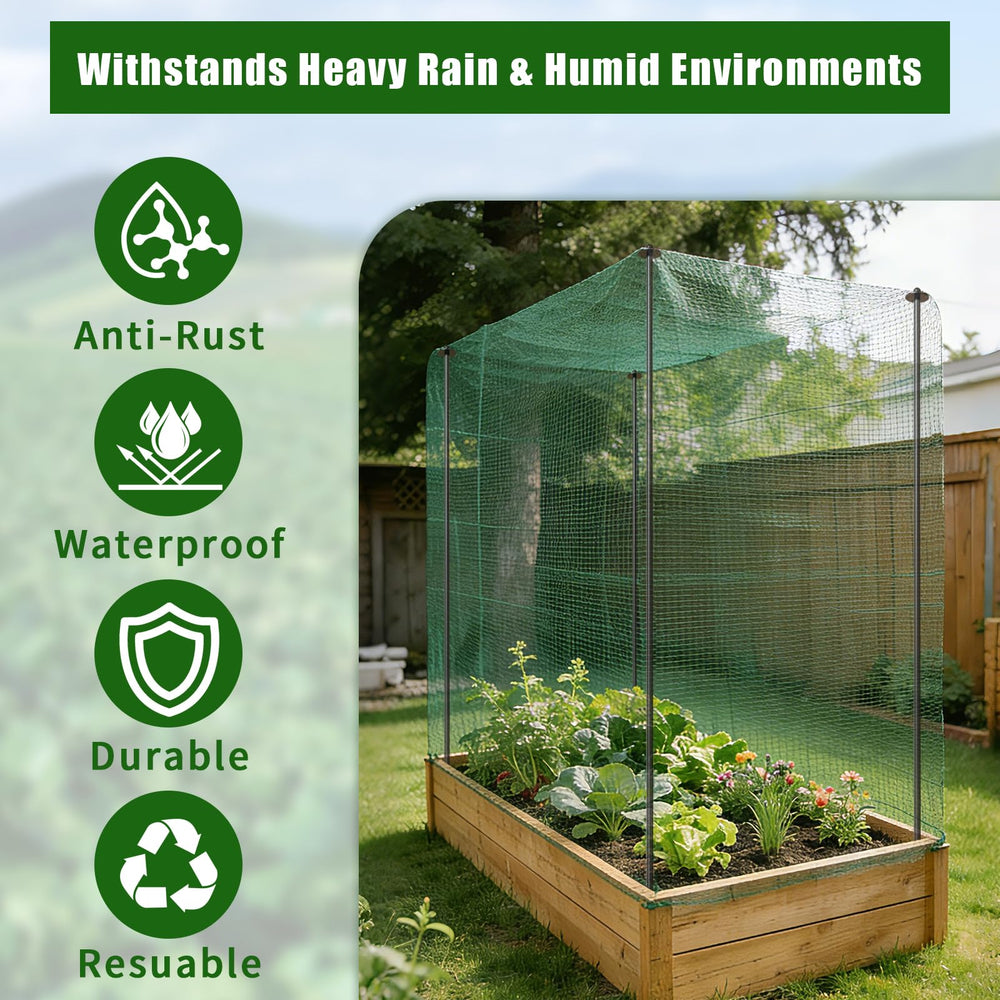 DOLEMODUO stakes driven into soil supporting climbing plants for tidy beds
