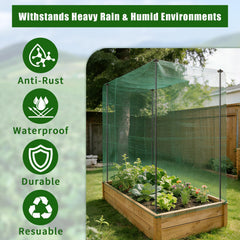 DOLEMODUO stakes driven into soil supporting climbing plants for tidy beds