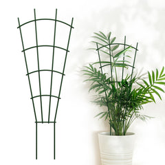 DOLEMODUO front view of trellis showing slim green profile and benefit of neat support