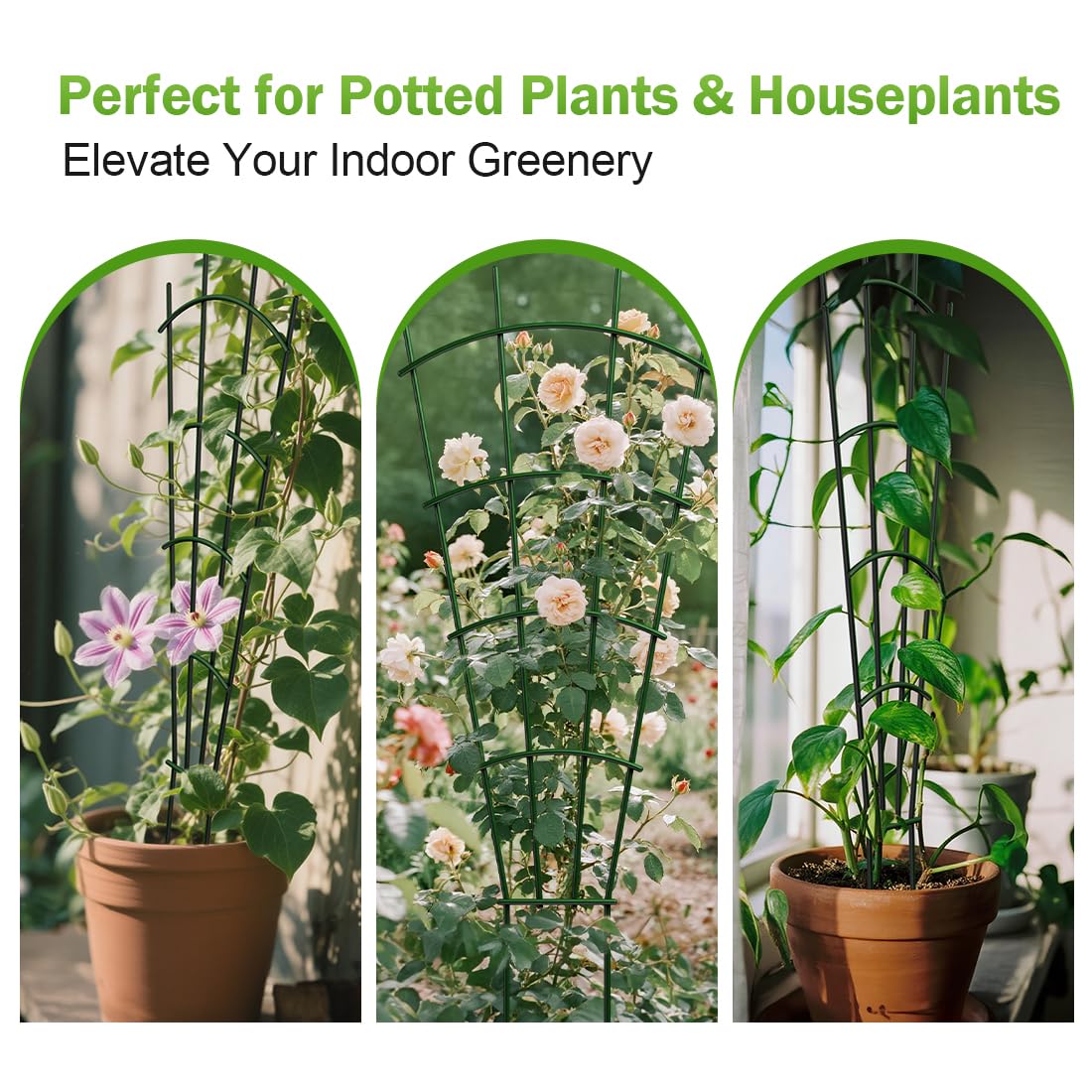 DOLEMODUO included twist ties image showing easy plant fastening benefit