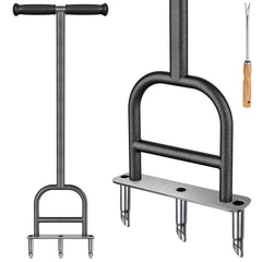 Dolibest aerator front view showing durable steel frame and three corers, easy durability