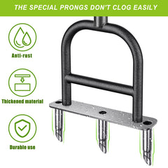 Foot bar and soft rubber grip detail on Dolibest aerator for comfortable use