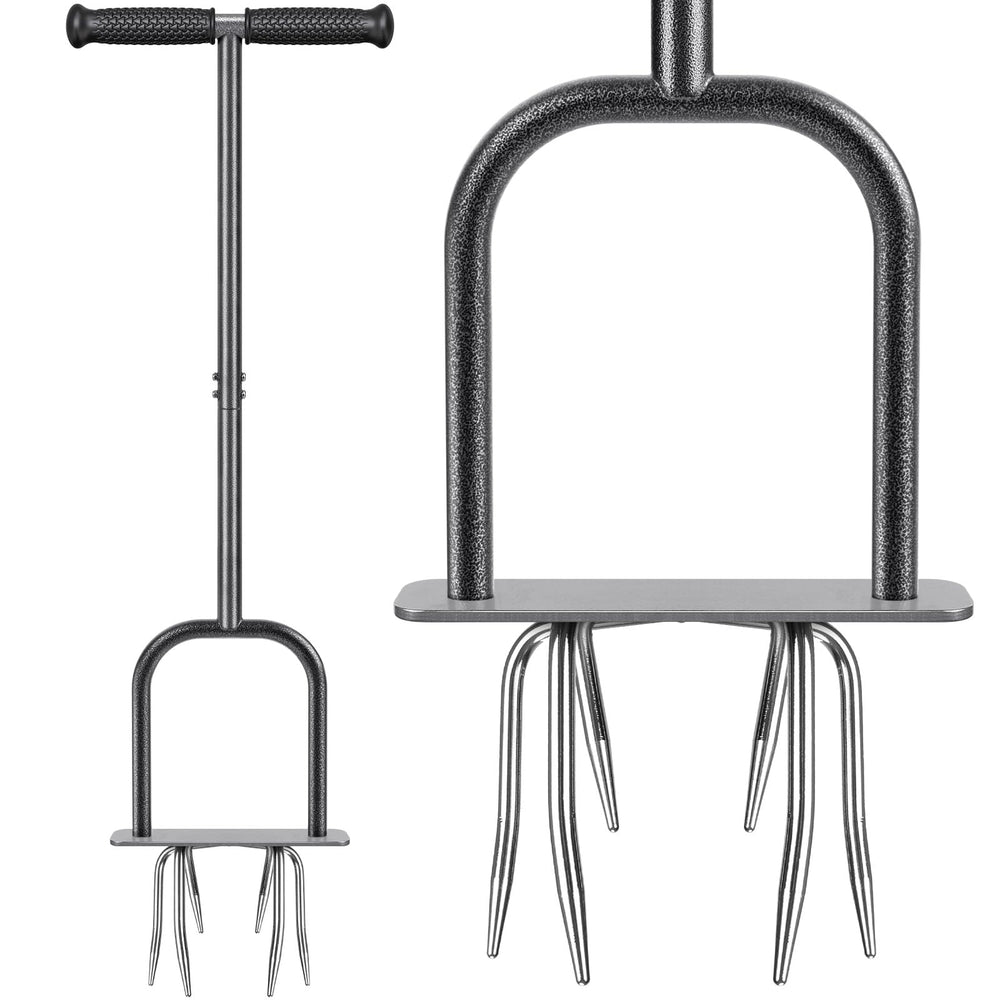 Dolibest front view of all-steel garden claw showing durable construction and quick soil work