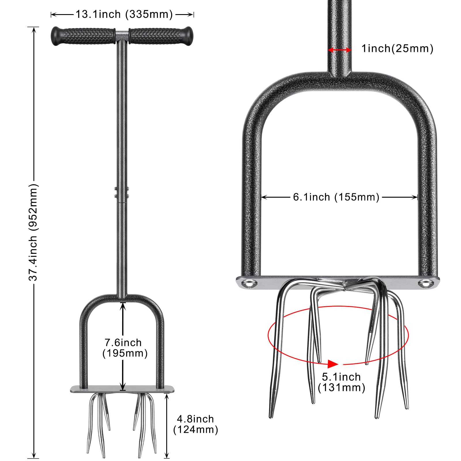 Dolibest full-length tool alongside ruler showing 39-inch reach to protect your back