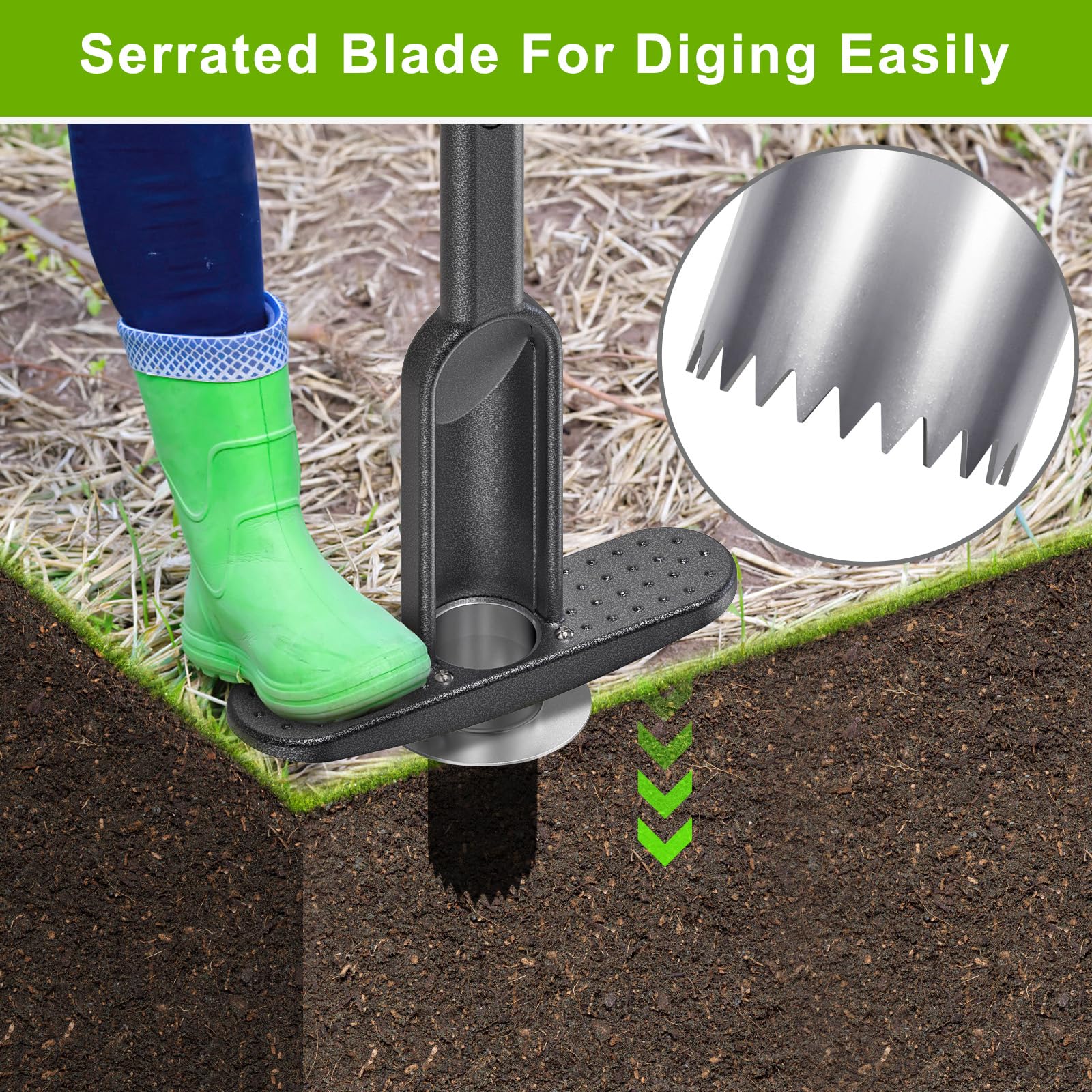 Dolibest in use planting a bulb for faster, cleaner holes