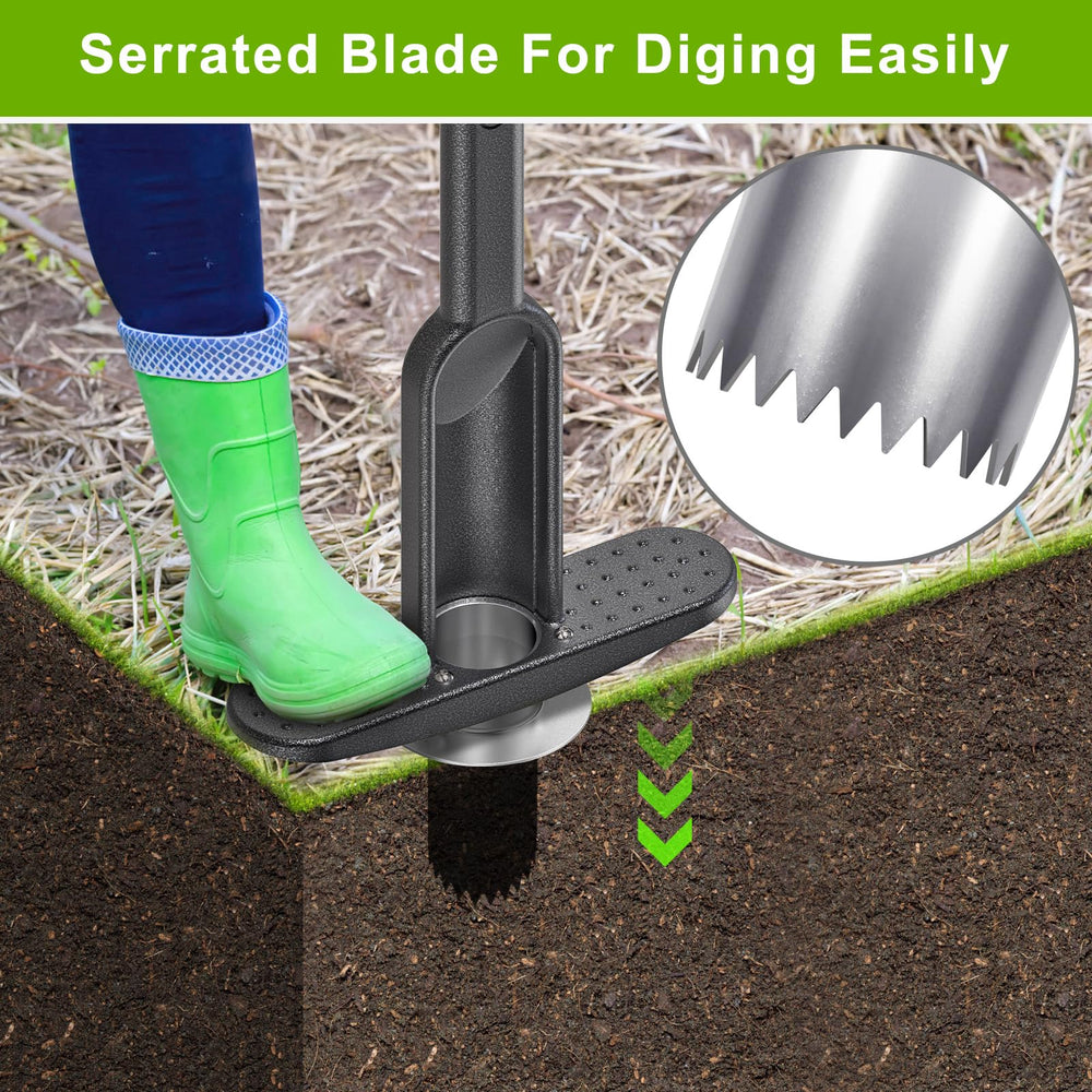 Dolibest in use planting a bulb for faster, cleaner holes
